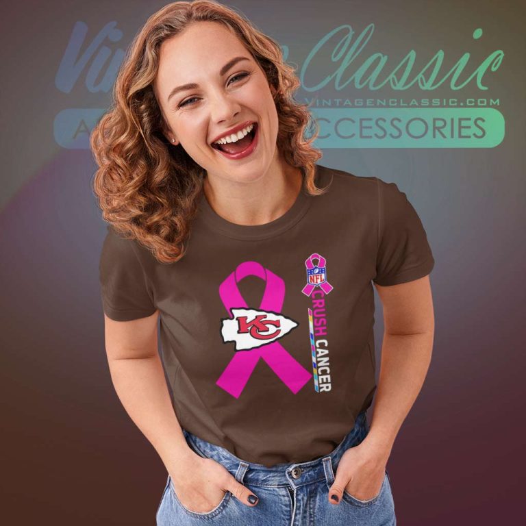 Chiefs Nfl Crush Cancer 2023 Women TShirt Chiefs Nfl Crush Cancer 2023 Women TShirt