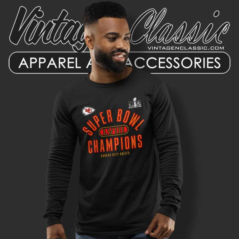 Chiefs Super Bowl Lviii 2024 Champions Long Sleeve Tee Chiefs Super Bowl Lviii 2024 Champions Long Sleeve Tee