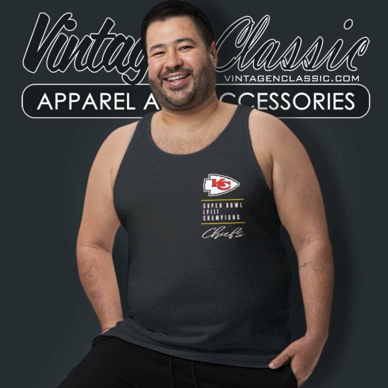 Chiefs Super Bowl Lviii Champions Signing Tank Top Racerback Chiefs Super Bowl Lviii Champions Signing Tank Top Racerback
