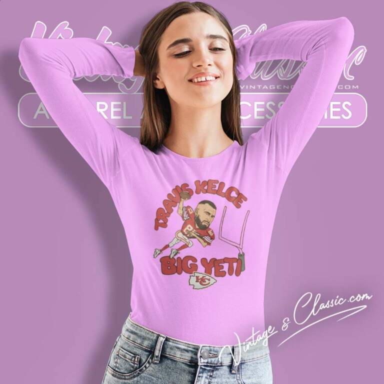 Chiefs Travis Kelce Big Yeti Long Sleeve Tee Chiefs Travis Kelce Big Yeti Long Sleeve Tee
