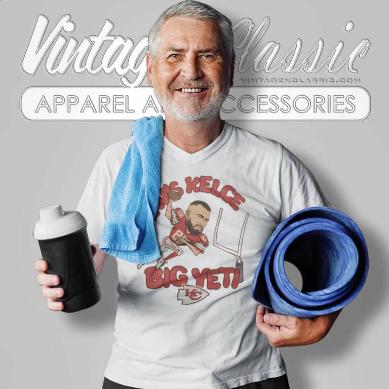 Chiefs Travis Kelce Big Yeti V Neck TShirt Chiefs Travis Kelce Big Yeti V Neck TShirt