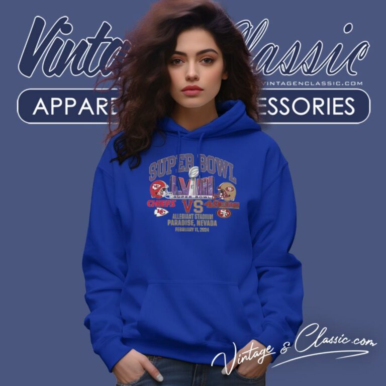 Chiefs Vs 49ers Super Bowl Lviii Allegiant Stadium 2024 Hoodie Chiefs Vs 49ers Super Bowl Lviii Allegiant Stadium 2024 Hoodie