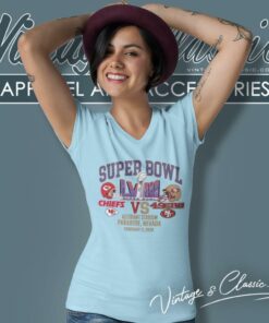 Chiefs Vs 49ers Super Bowl Lviii Allegiant Stadium 2024 V Neck TShirt