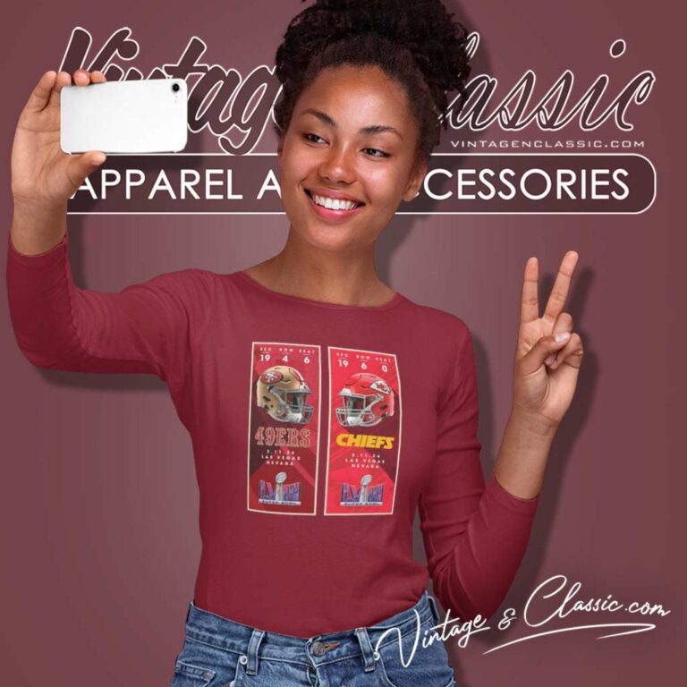 Chiefs Vs 49ers Super Bowl Lviii Long Sleeve Tee Chiefs Vs 49ers Super Bowl Lviii Long Sleeve Tee