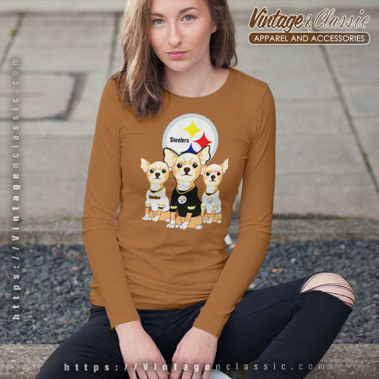 Chihuahuas Pittsburgh Steelers Long Sleeve Tee Chihuahuas Pittsburgh Steelers Long Sleeve Tee