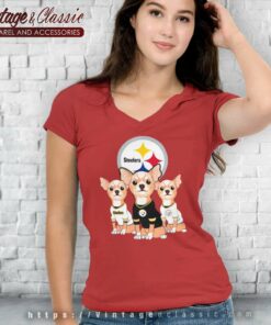 Chihuahuas Pittsburgh Steelers V Neck TShirt