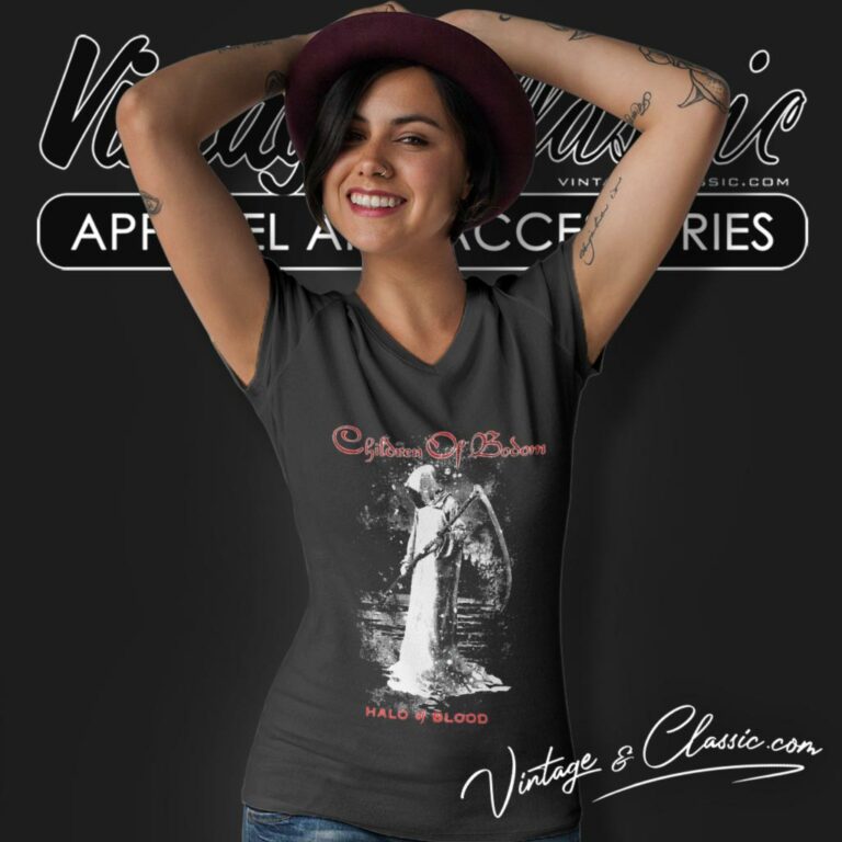 Children Of Bodom Shirt Halo Of Blood V Neck TShirt Children Of Bodom Shirt Halo Of Blood V Neck TShirt