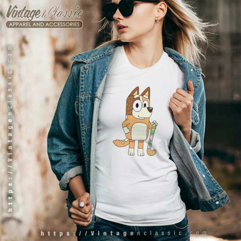 Chilli Bluey Shirt Gift For Mother Day V Neck TShirt Chilli Bluey Shirt Gift For Mother Day V Neck TShirt