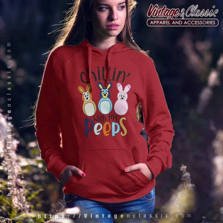 Chilli With My Peeps Bluey Hoodie Chilli With My Peeps Bluey Hoodie