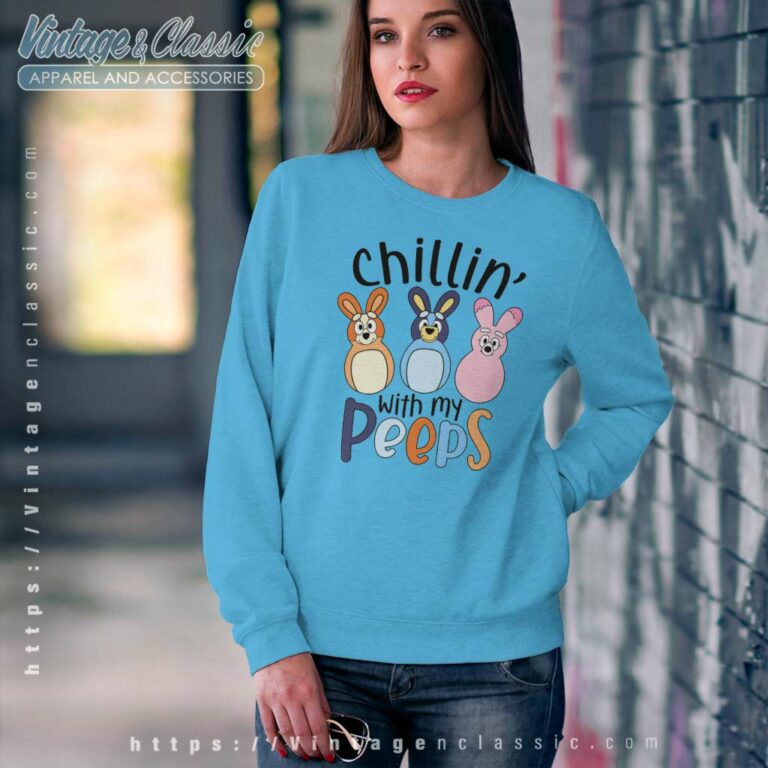 Chilli With My Peeps Bluey Sweatshirt Chilli With My Peeps Bluey Sweatshirt