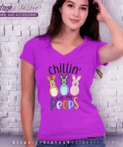 Chilli With My Peeps Bluey V Neck TShirt