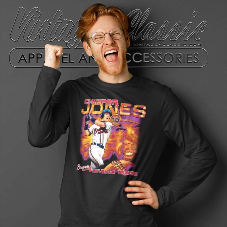 Chipper Jones Atlanta Braves Long Sleeve Tee Chipper Jones Atlanta Braves Long Sleeve Tee