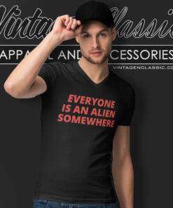 Chris Martin Shirt Everyone Is An Alien Somewhere 5 Chris Martin Shirt Everyone Is An Alien Somewhere V Neck TShirt