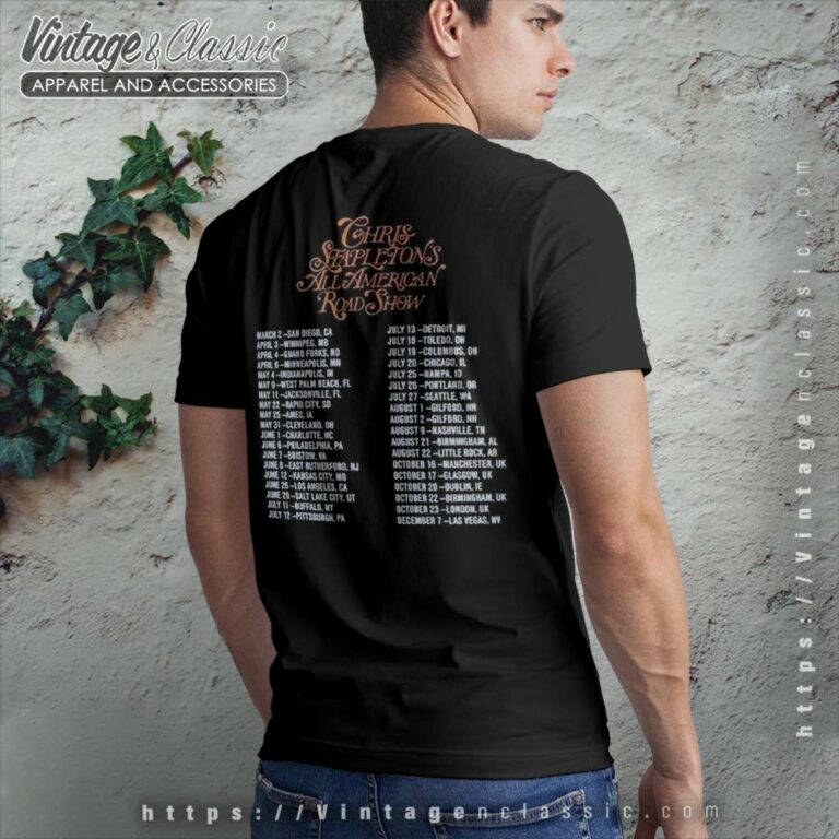 Chris Stapleton Shirt All American Road Show 2024 Tour T Shirt Back Side Chris Stapleton Shirt All American Road Show 2024 Tour T Shirt Back Side
