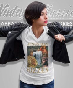 Christian Jesus Has Rizzen 2024 Shirt 5 Christian Jesus Has Rizzen 2024 V Neck TShirt