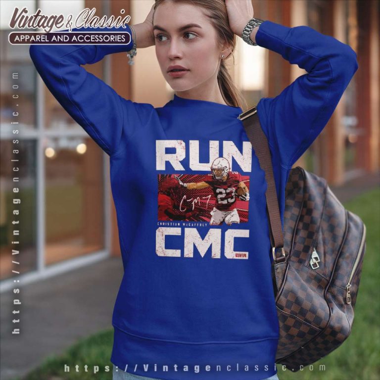 Christian McCaffrey 23 San Francisco 49ers Run CMC Sweatshirt Christian McCaffrey 23 San Francisco 49ers Run CMC Sweatshirt