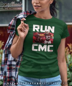 Christian McCaffrey 23 San Francisco 49ers Run CMC Women TShirt
