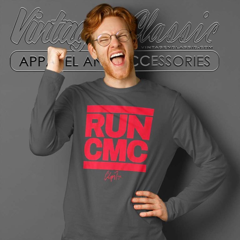 Christian Mccaffrey Run Cmc San Francisco 49ers Long Sleeve Tee Christian Mccaffrey Run Cmc San Francisco 49ers Long Sleeve Tee