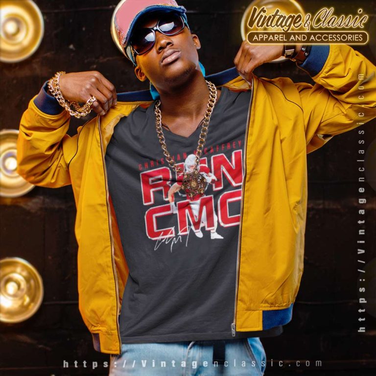 Christian Mccaffrey San Francisco Run Cmc Metal Football Signature V Neck TShirt Christian Mccaffrey San Francisco Run Cmc Metal Football Signature V Neck TShirt