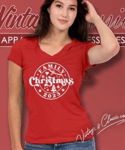 Christmas 2023 Family V Neck TShirt