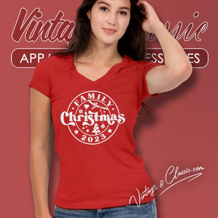 Christmas 2023 Family V Neck TShirt Christmas 2023 Family V Neck TShirt