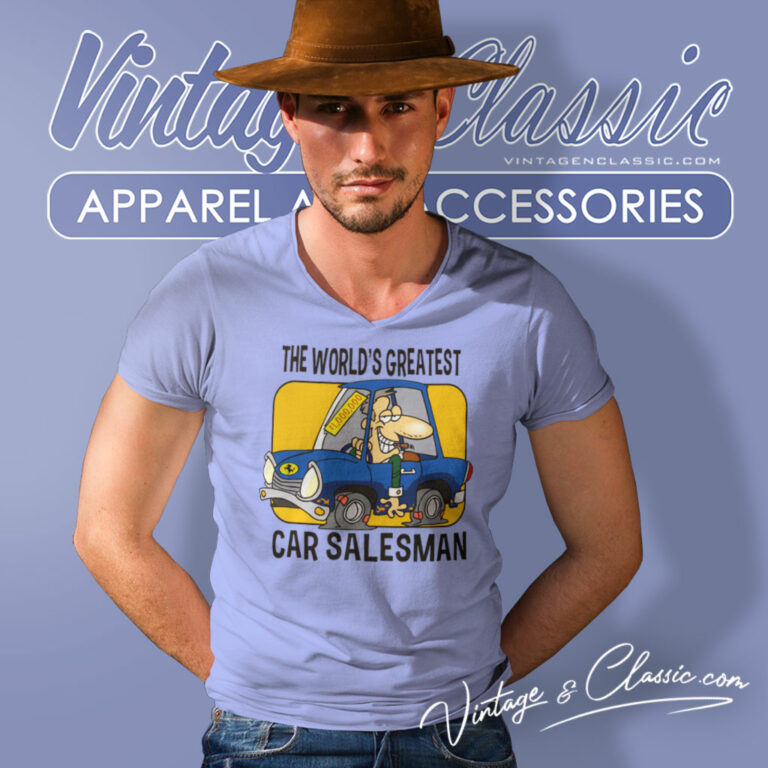 Christmas Gift Present Joke Car Salesman The Worlds Greatest V Neck TShirt Christmas Gift Present Joke Car Salesman The Worlds Greatest V Neck TShirt