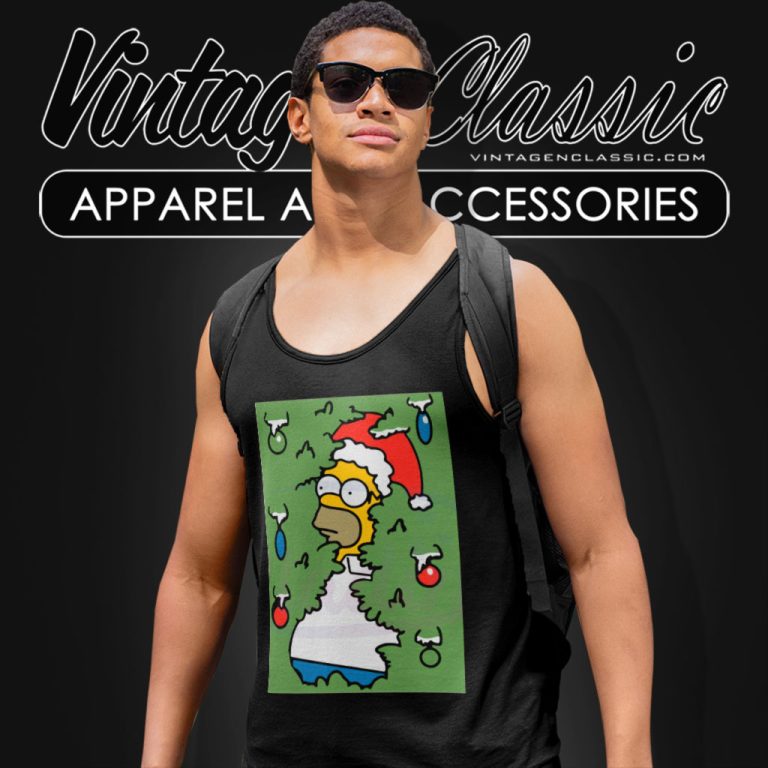 Christmas Homer Simpson Meme Tank Top Racerback Christmas Homer Simpson Meme Tank Top Racerback