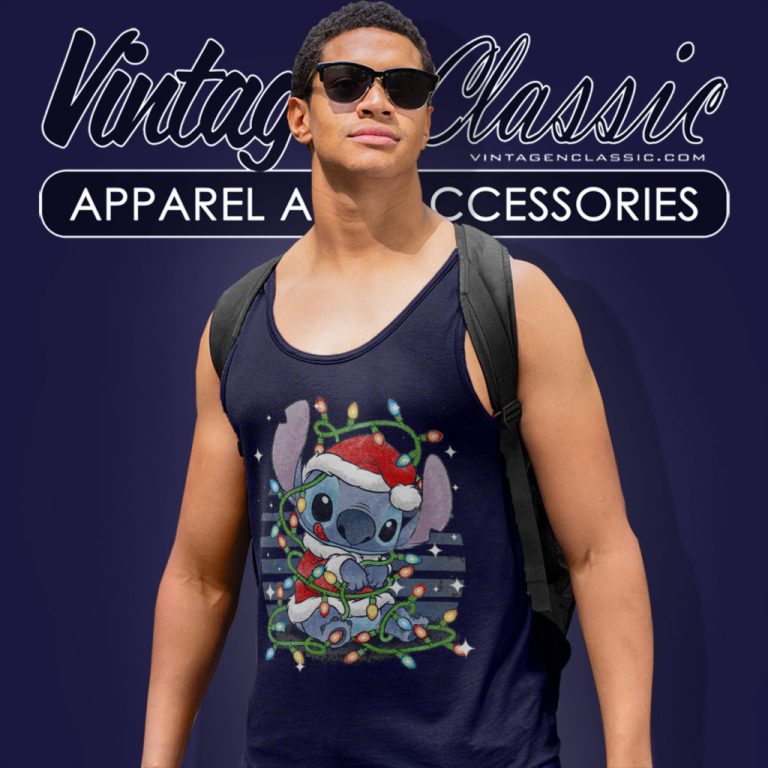 Christmas Lilo And Stitch Christmas Lights Tank Top Racerback Christmas Lilo And Stitch Christmas Lights Tank Top Racerback