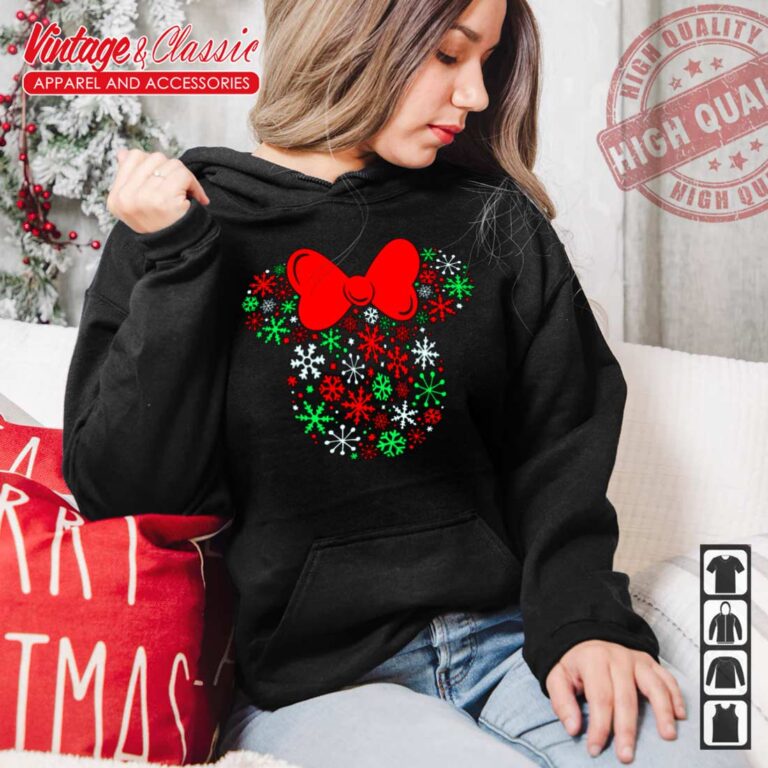 Christmas Minnie Mouse Snowflake Hoodie Christmas Minnie Mouse Snowflake Hoodie
