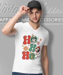 Christmas Mouse And Friends Hohoho V Neck TShirt