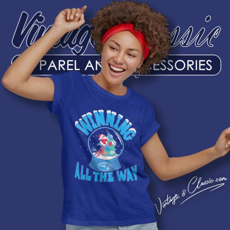 Christmas New England Patriots Winning All The Way Women T Shirt Christmas New England Patriots Winning All The Way Women T Shirt
