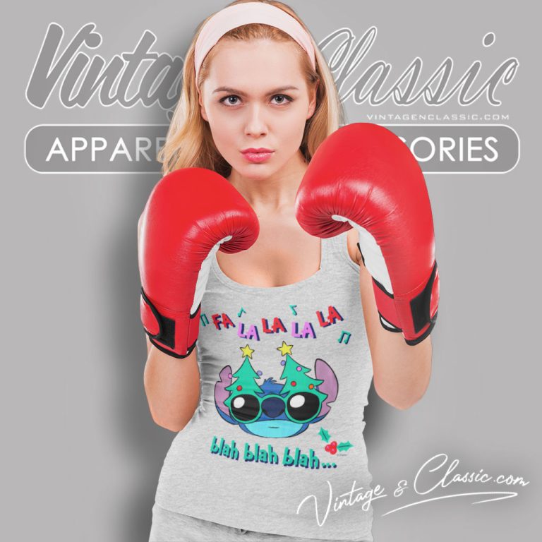 Christmas Stitch Fa La La Tank Top Racerback Christmas Stitch Fa La La Tank Top Racerback