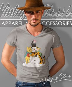 Christmas Together Winnie The Pooh V Neck TShirt