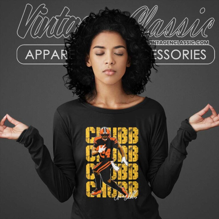 Chubb Nick Cleveland Browns Football Team Long Sleeve Tee Chubb Nick Cleveland Browns Football Team Long Sleeve Tee