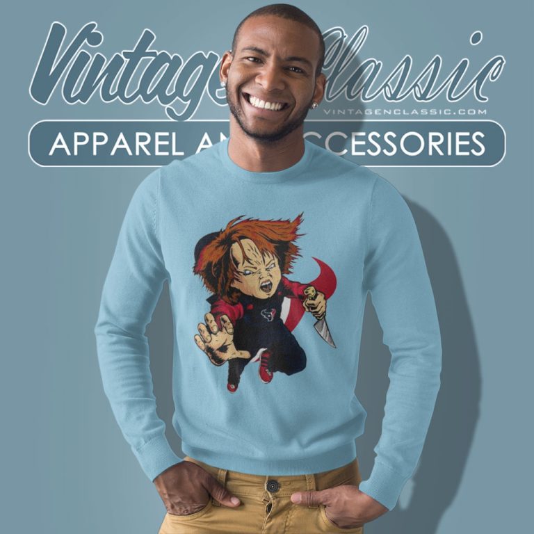 Chucky Houston Texans Halloween Sweatshirt Chucky Houston Texans Halloween Sweatshirt