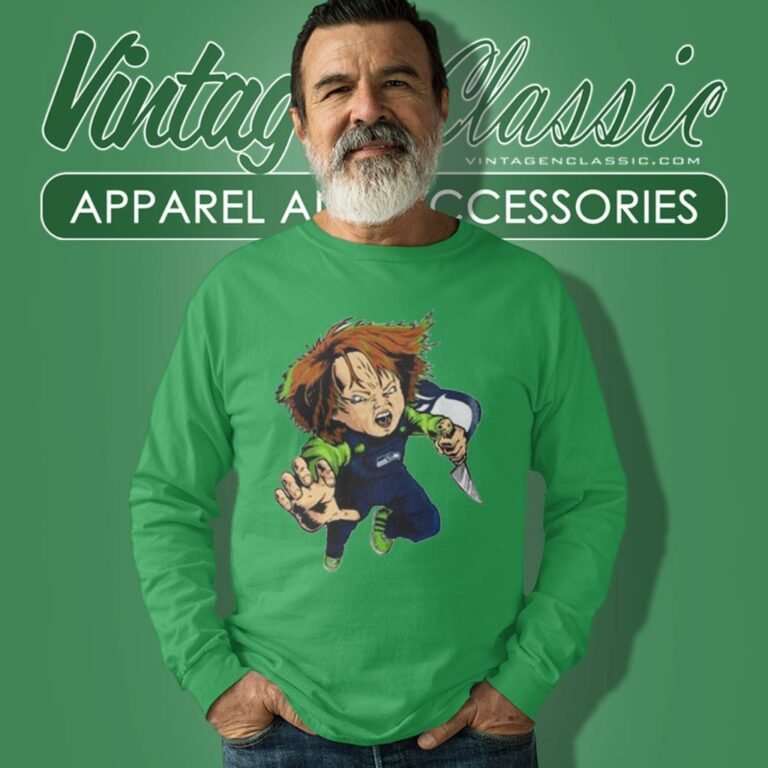 Chucky Seattle Seahawks Halloween Long Sleeve Tee Chucky Seattle Seahawks Halloween Long Sleeve Tee