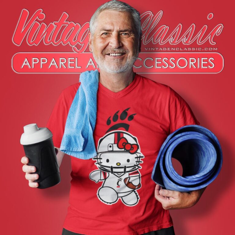 Cincinnati Bearcats Hello Kitty V Neck TShirt Cincinnati Bearcats Hello Kitty V Neck TShirt