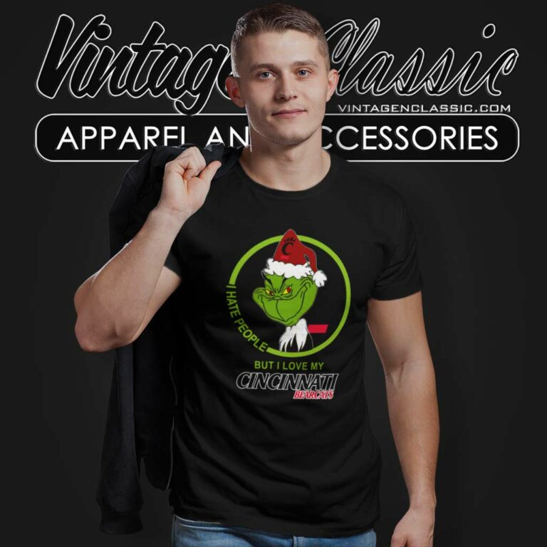 Cincinnati Bearcats Ncaa Christmas Grinch Shirt I Hate People But I Love My Cincinnati T Shirt Cincinnati Bearcats Ncaa Christmas Grinch Shirt I Hate People But I Love My Cincinnati T Shirt