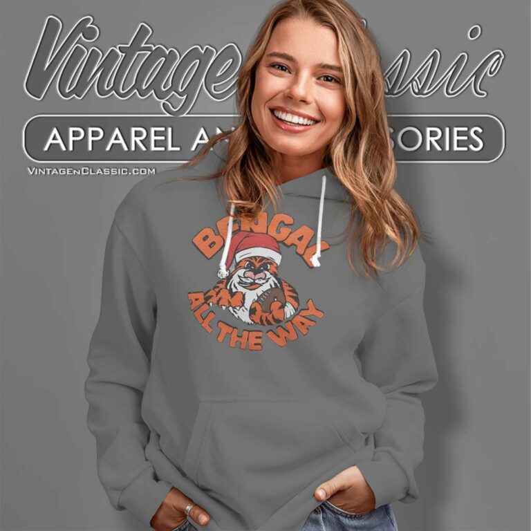 Cincinnati Bengals All The Way Christmas Hoodie Cincinnati Bengals All The Way Christmas Hoodie