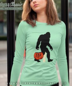Cincinnati Bengals Bigfoot Halloween Shirt 6 Cincinnati Bengals Bigfoot Halloween Long Sleeve Tee