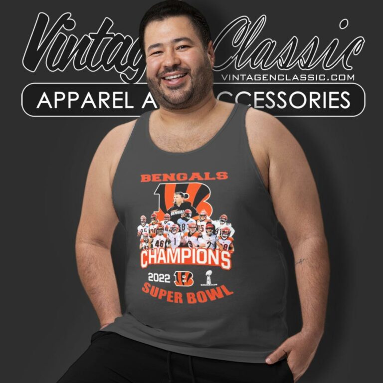 Cincinnati Bengals Champions 2022 Super Bowl Tank Top Racerback Cincinnati Bengals Champions 2022 Super Bowl Tank Top Racerback