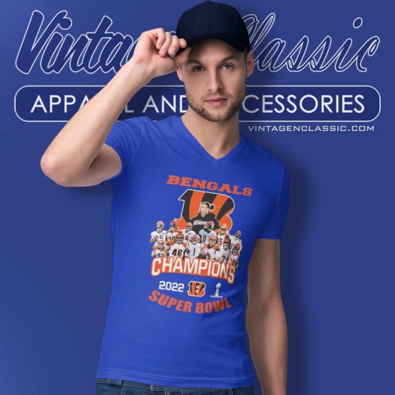 Cincinnati Bengals Champions 2022 Super Bowl V Neck TShirt Cincinnati Bengals Champions 2022 Super Bowl V Neck TShirt