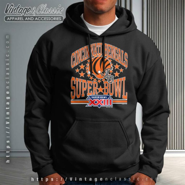 Cincinnati Bengals Football Super Bowl Xxiii Hoodie Cincinnati Bengals Football Super Bowl Xxiii Hoodie