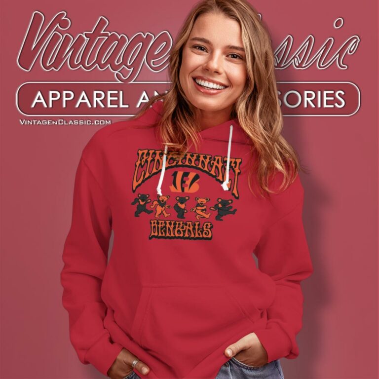 Cincinnati Bengals Grateful Dead Dancing Bears Hoodie Cincinnati Bengals Grateful Dead Dancing Bears Hoodie