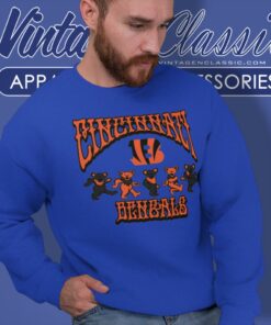 Cincinnati Bengals Grateful Dead Dancing Bears Sweatshirt