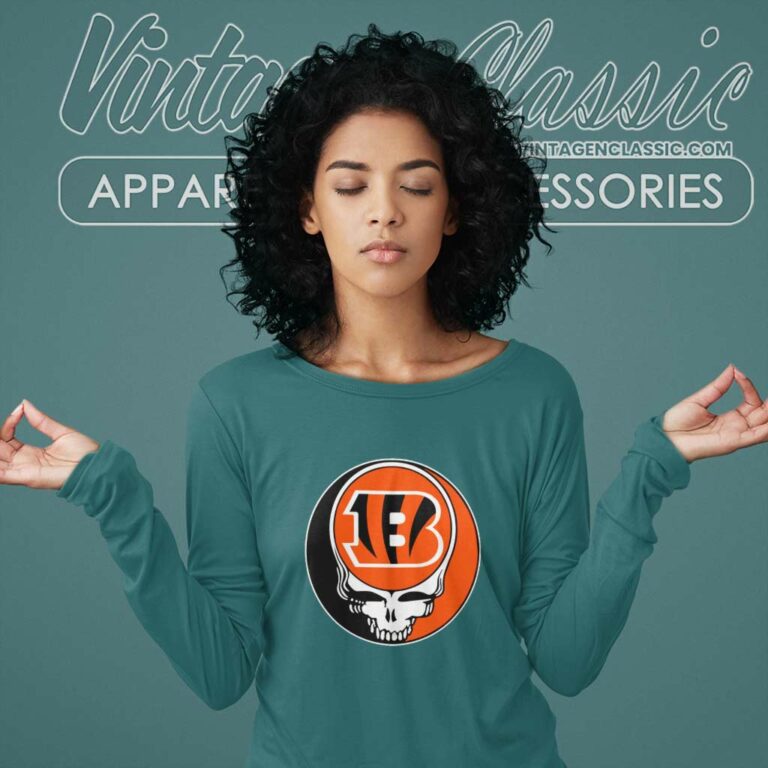 Cincinnati Bengals Grateful Dead Steal Your Face Long Sleeve Tee Cincinnati Bengals Grateful Dead Steal Your Face Long Sleeve Tee