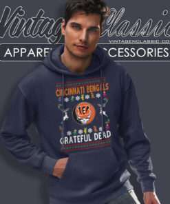 Cincinnati Bengals Grateful Dead Ugly Christmas Hoodie