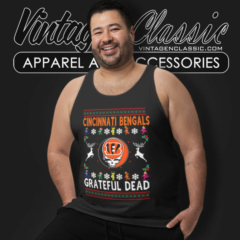 Cincinnati Bengals Grateful Dead Ugly Christmas Tank Top Racerback Cincinnati Bengals Grateful Dead Ugly Christmas Tank Top Racerback
