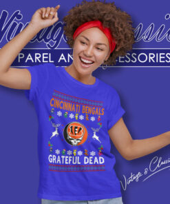 Cincinnati Bengals Grateful Dead Ugly Christmas Women T Shirt