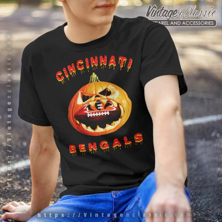 Cincinnati Bengals Halloween Pumpkin T Shirt Cincinnati Bengals Halloween Pumpkin T Shirt